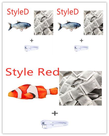 Without Cat Nip Version - Electric Jumping Fish Simulation Electric Fish Toy — Pet Supplies > Pet Toys > Pet Training and Edu