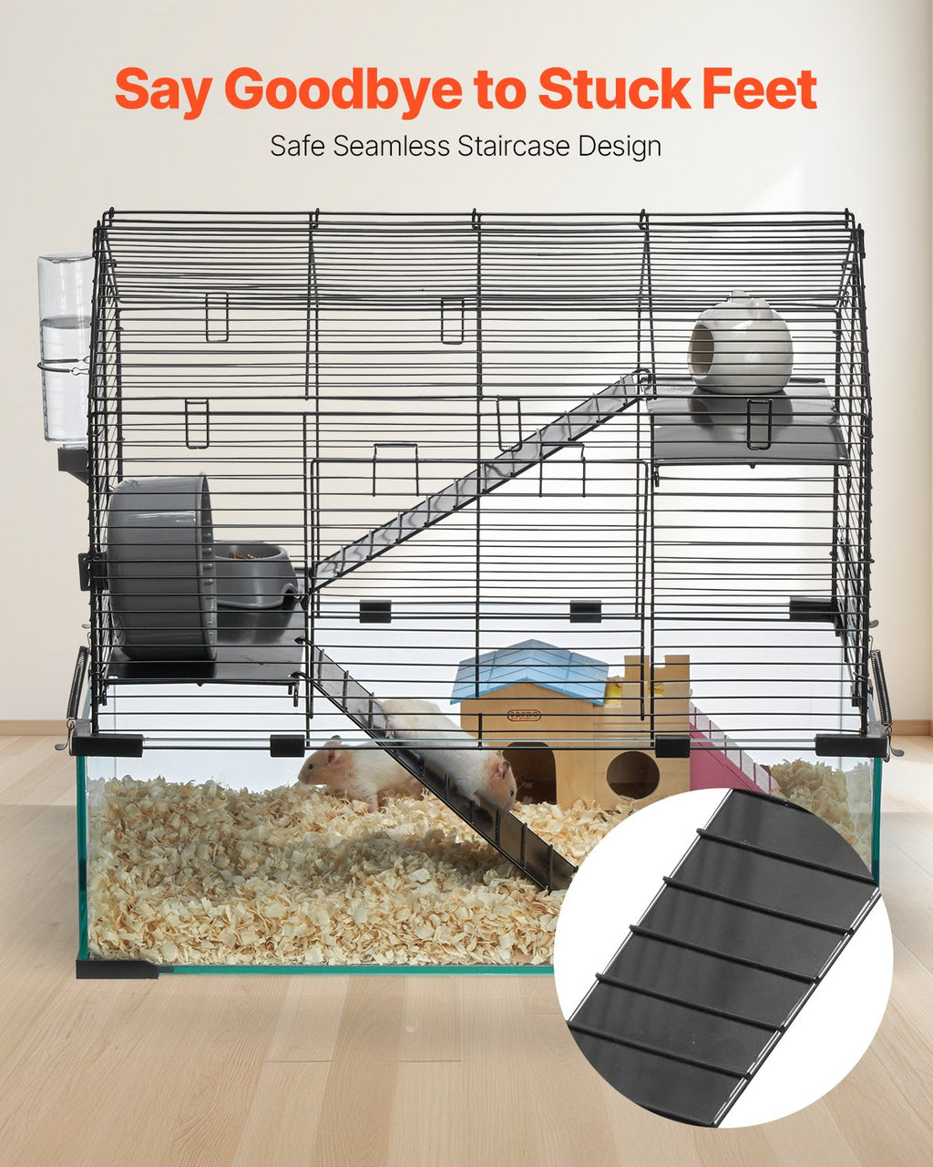 Wire Hamster Cage Habitat 22.8in Pet Rodent Gerbil Mice Small Animal House — Hamster Cages | GetPawsy