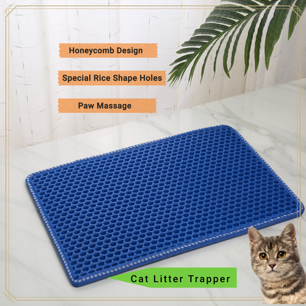Cat Litter Mat – Double-Layer Rice Design for Easy Cleaning — Cat Litter Boxes | GetPawsy