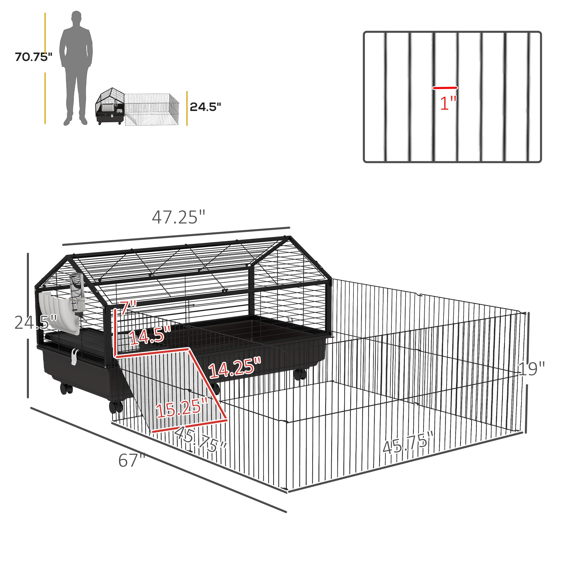 Hamster Habitat Playpen – Portable Enclosure with Wheels & Water Bottle for Hamsters — Hamster Cages | GetPawsy