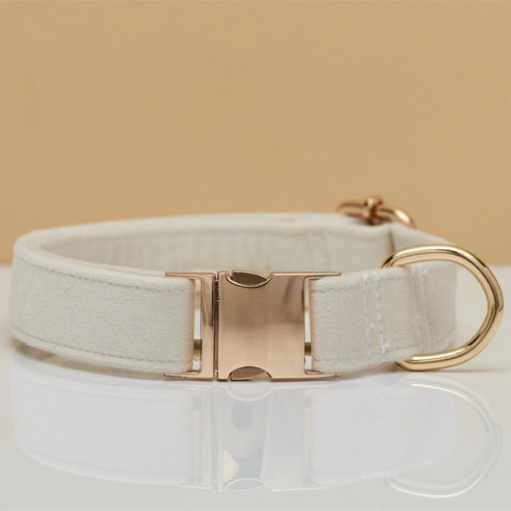 Personalized Dog Collar & Leash Set – Velvet with Bow Tie for Dogs — Dog Collars & Leashes | GetPawsy