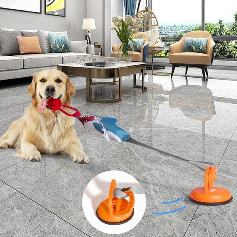 PROKEl Shark Shaped Pet Toy, Interactive TwineToy Ball Dog Toy With Suction Cup, Pet Chew ToyFor Dogs & Cats Funny Dogtoys Sq