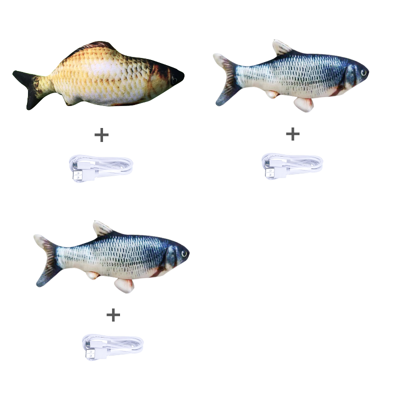 Without Cat Nip Version - Electric Jumping Fish Simulation Electric Fish Toy — Pet Supplies > Pet Toys > Pet Training and Edu