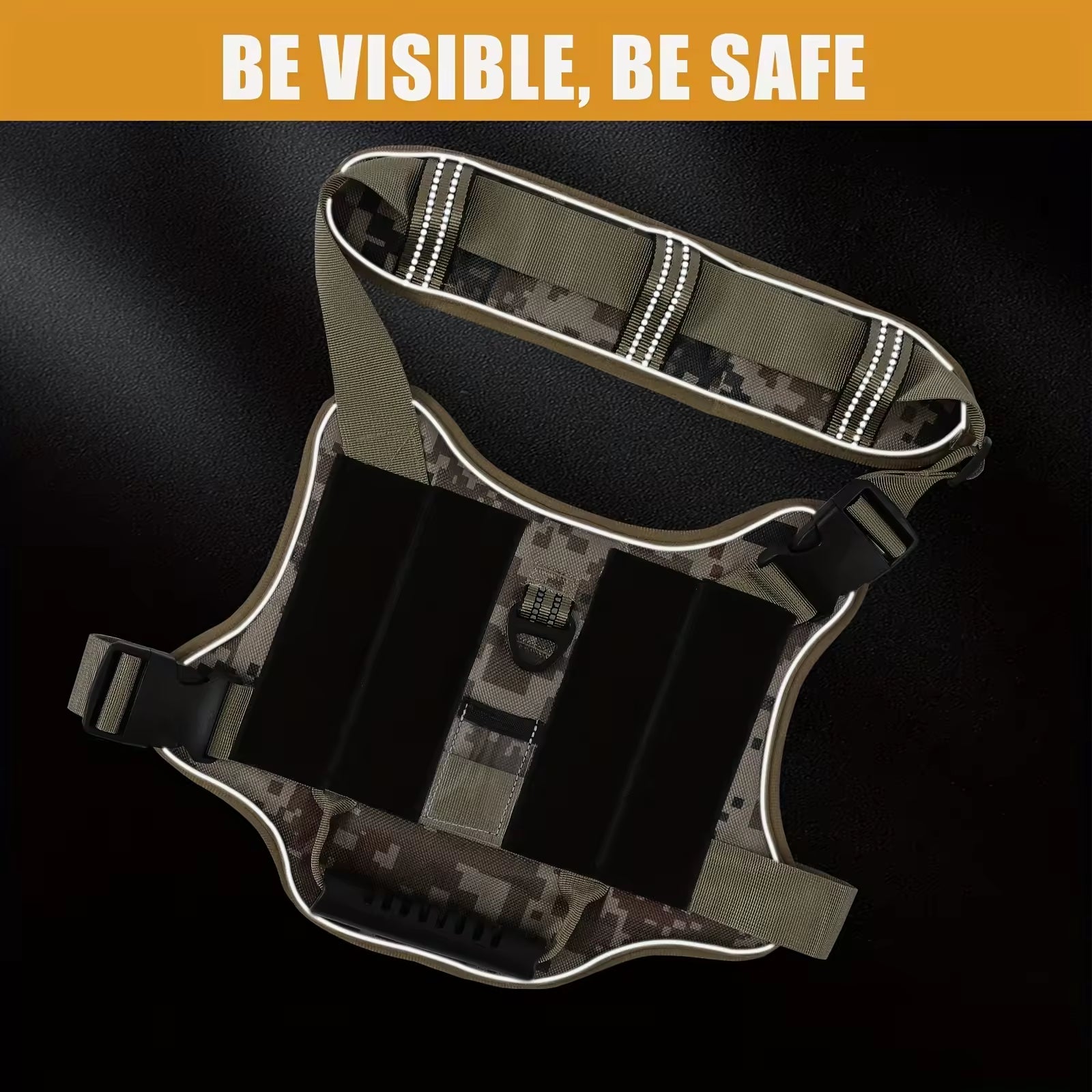 Durable Dog Harness – Tactical No-Pull Training Vest with Handle & Reflective — Dog Collars & Leashes | GetPawsy