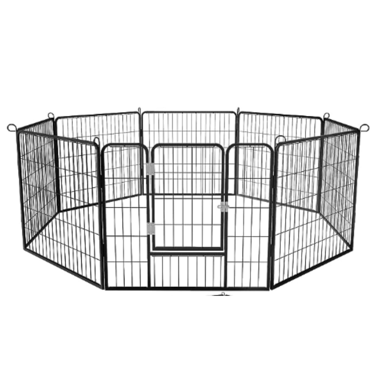 Indoor Outdoor Dog Playpen, Premium Pet Puppy Fence With Gate, Portable Cage — Pet Guardrails | GetPawsy