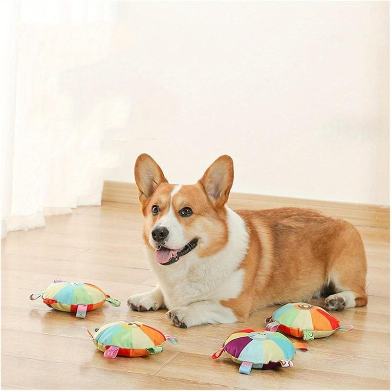 Durable Dog Chew Toy – Plush Flying Disc with Bells for Dogs — Dog Toys | GetPawsy