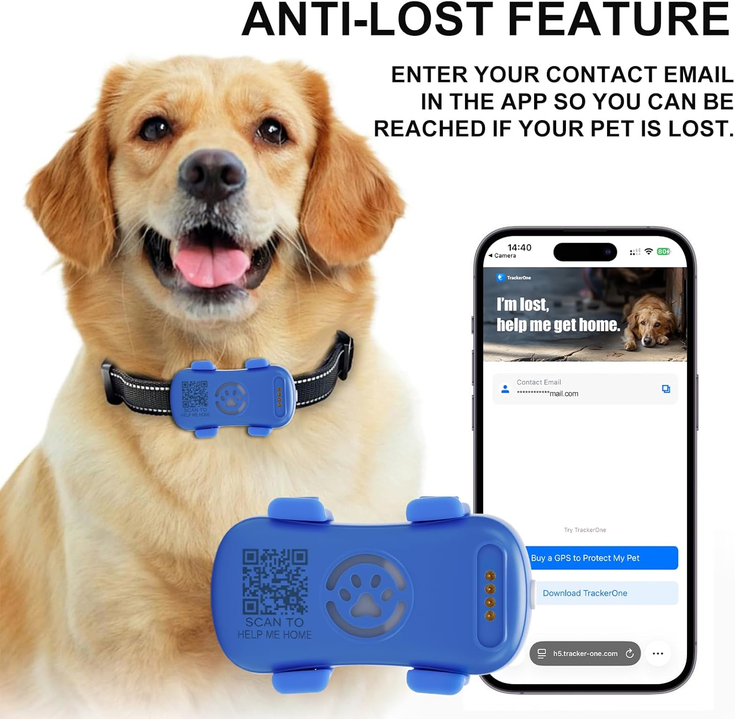 GPS Dog Tracker – Real-Time Anti-Lost Pet Locator with Geofence & Alarm — Dog Collars & Leashes | GetPawsy