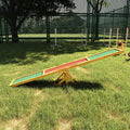  Wooden Dog Agility Seesaw for Training and Exercise, Platform Equipment Run Game Toy, Weather Resistant Pet Supplies, 71" L 