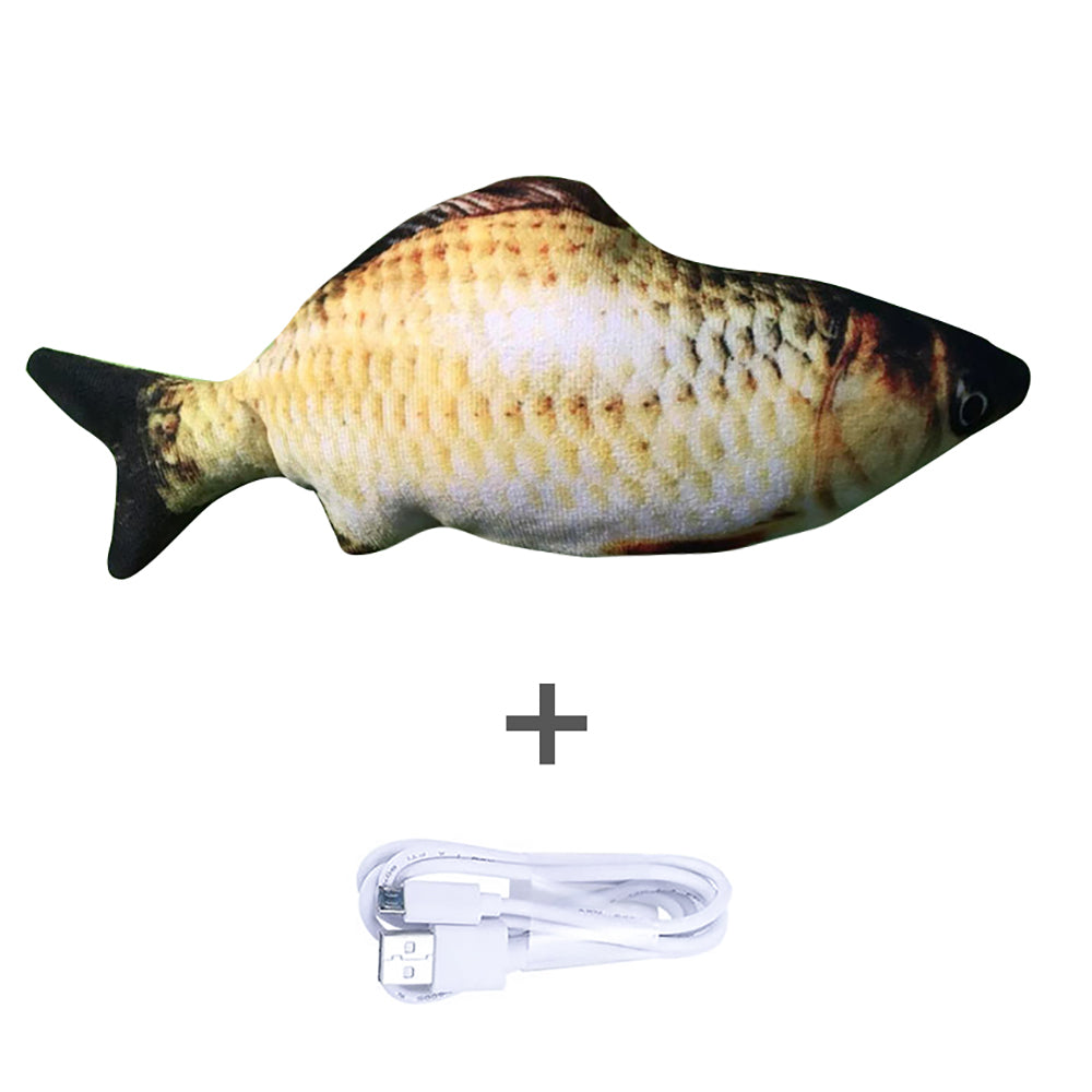 Without Cat Nip Version - Electric Jumping Fish Simulation Electric Fish Toy — Pet Supplies > Pet Toys > Pet Training and Edu