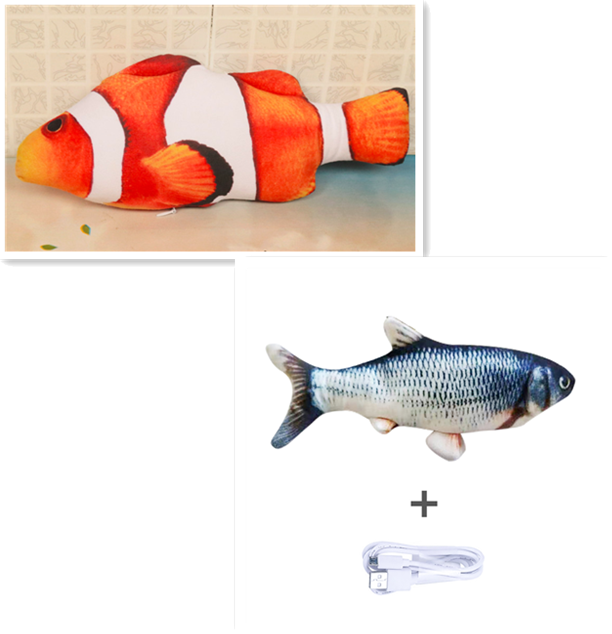 Without Cat Nip Version - Electric Jumping Fish Simulation Electric Fish Toy — Pet Supplies > Pet Toys > Pet Training and Edu