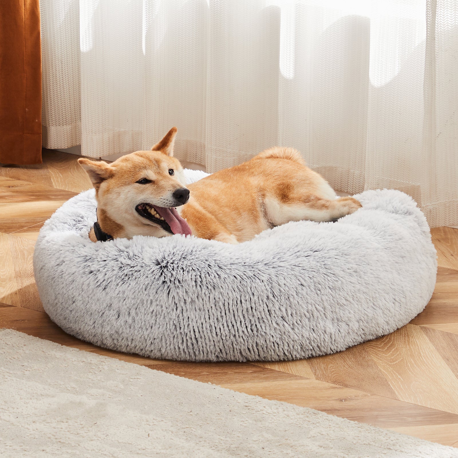Cat Bed – Fluffy Plush Round Faux Fur Anti-Slip Bed for Cats — Cat Beds | GetPawsy