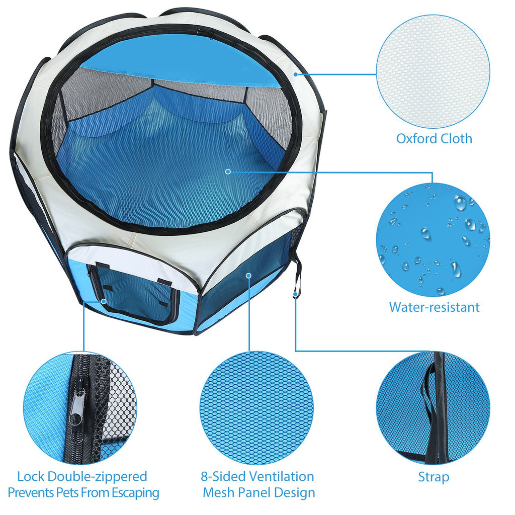 Foldable Pet Tent – Portable Exercise Kennel Pen for Dogs & Cats — Dog Houses | GetPawsy