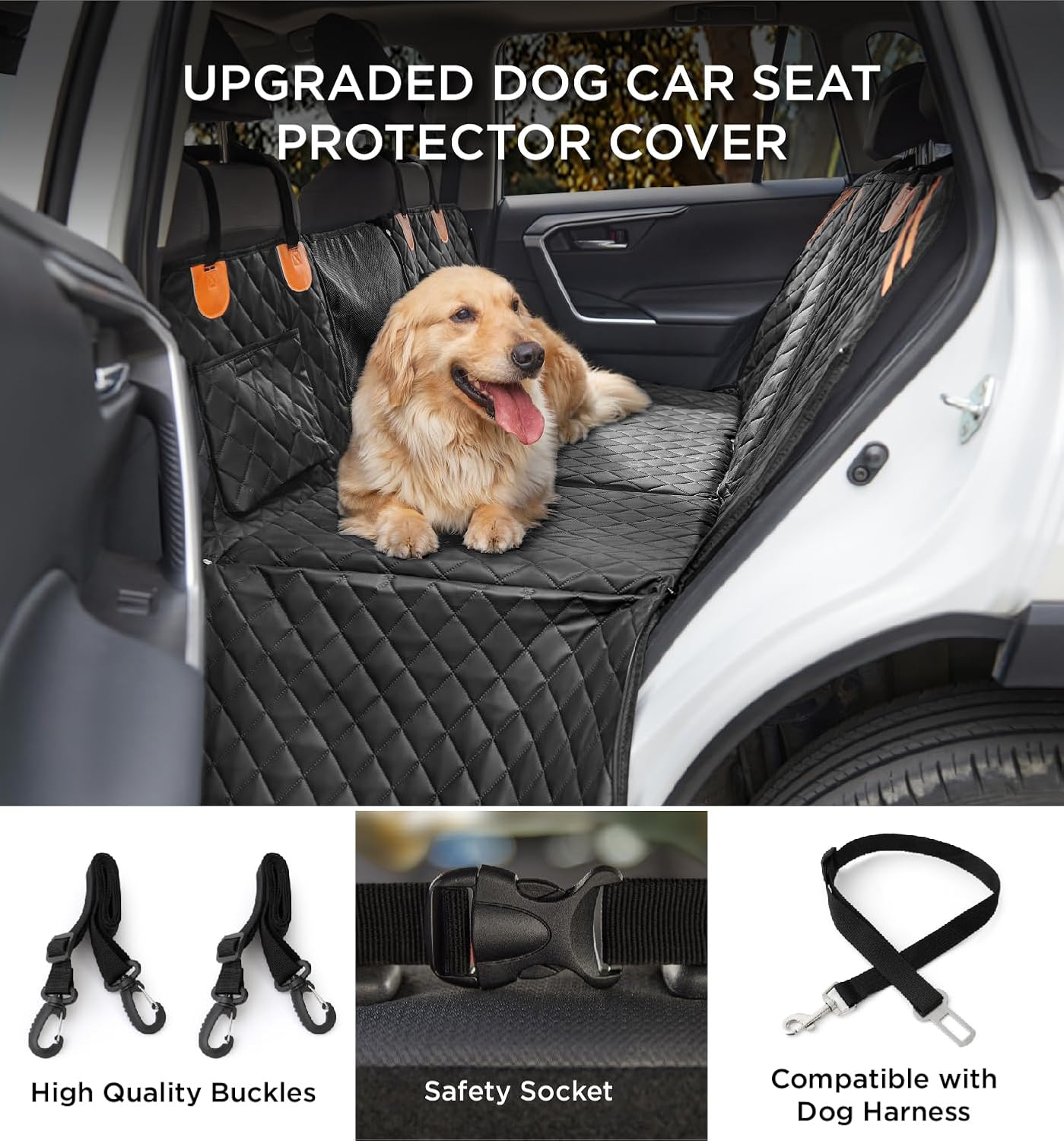 Waterproof Dog Car Seat Cover – Non-Slip Hammock for Back Seat — Dog Travel | GetPawsy