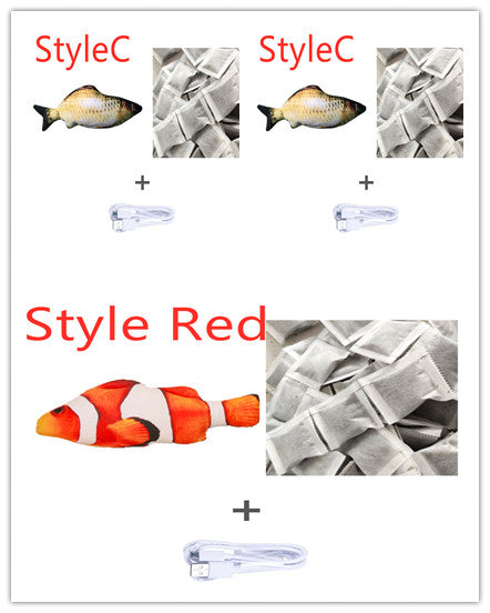 Without Cat Nip Version - Electric Jumping Fish Simulation Electric Fish Toy — Pet Supplies > Pet Toys > Pet Training and Edu