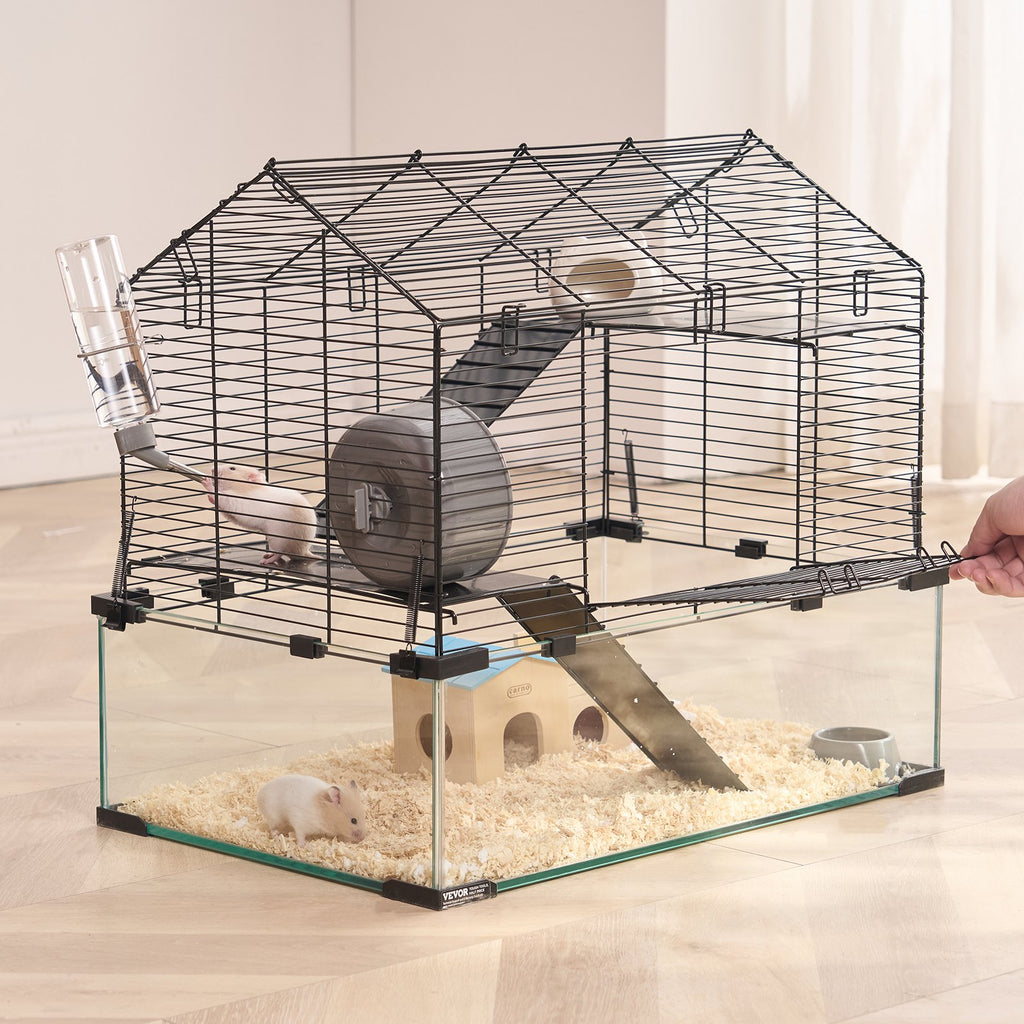 Wire Hamster Cage Habitat 22.8in Pet Rodent Gerbil Mice Small Animal House — Hamster Cages | GetPawsy