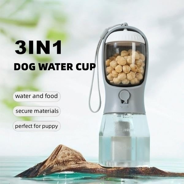 Portable Dog Water Dispenser – 3-in-1 for Drinking, Food & Waste Bags — Dog Toys | GetPawsy
