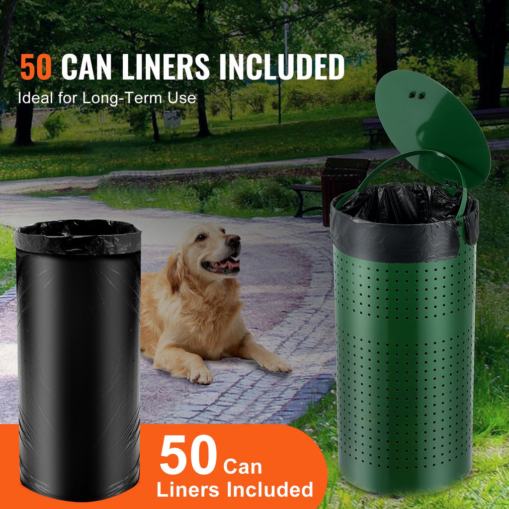 Dog Poop Trash Can 11.5 Gallons Weather-Resistant Dog Waste Bin With Lid — Dog Toys | GetPawsy
