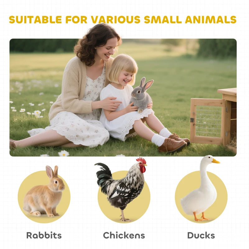 Outdoor Rabbit Hutch – Bunny Enclosure with Openable, Waterproof Roof — Rabbit Cages | GetPawsy