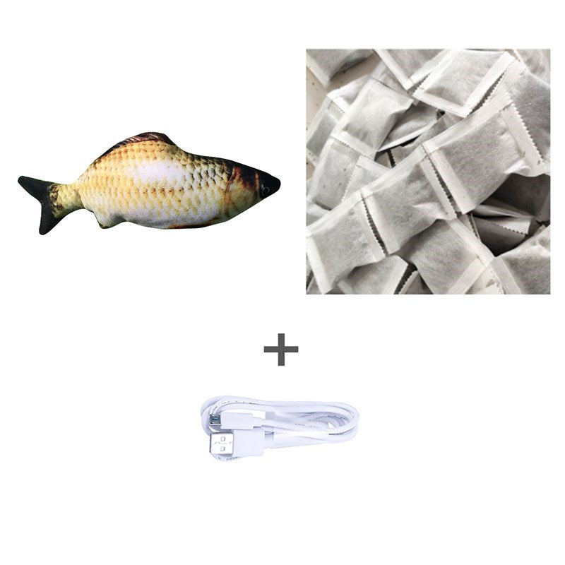 Without Cat Nip Version - Electric Jumping Fish Simulation Electric Fish Toy — Pet Supplies > Pet Toys > Pet Training and Edu