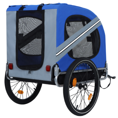Large Folding Bike Trailer For Dogs  120LB Capacity All-Terrain Pet Carrier, Durable Steel Frame For Cycling, Jogging, Campin