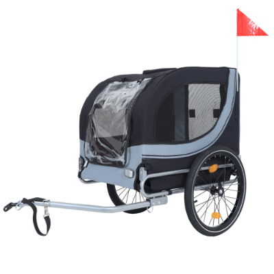 Large Folding Bike Trailer For Dogs  120LB Capacity All-Terrain Pet Carrier, Durable Steel Frame For Cycling, Jogging, Campin