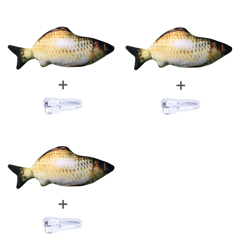 Without Cat Nip Version - Electric Jumping Fish Simulation Electric Fish Toy — Pet Supplies > Pet Toys > Pet Training and Edu