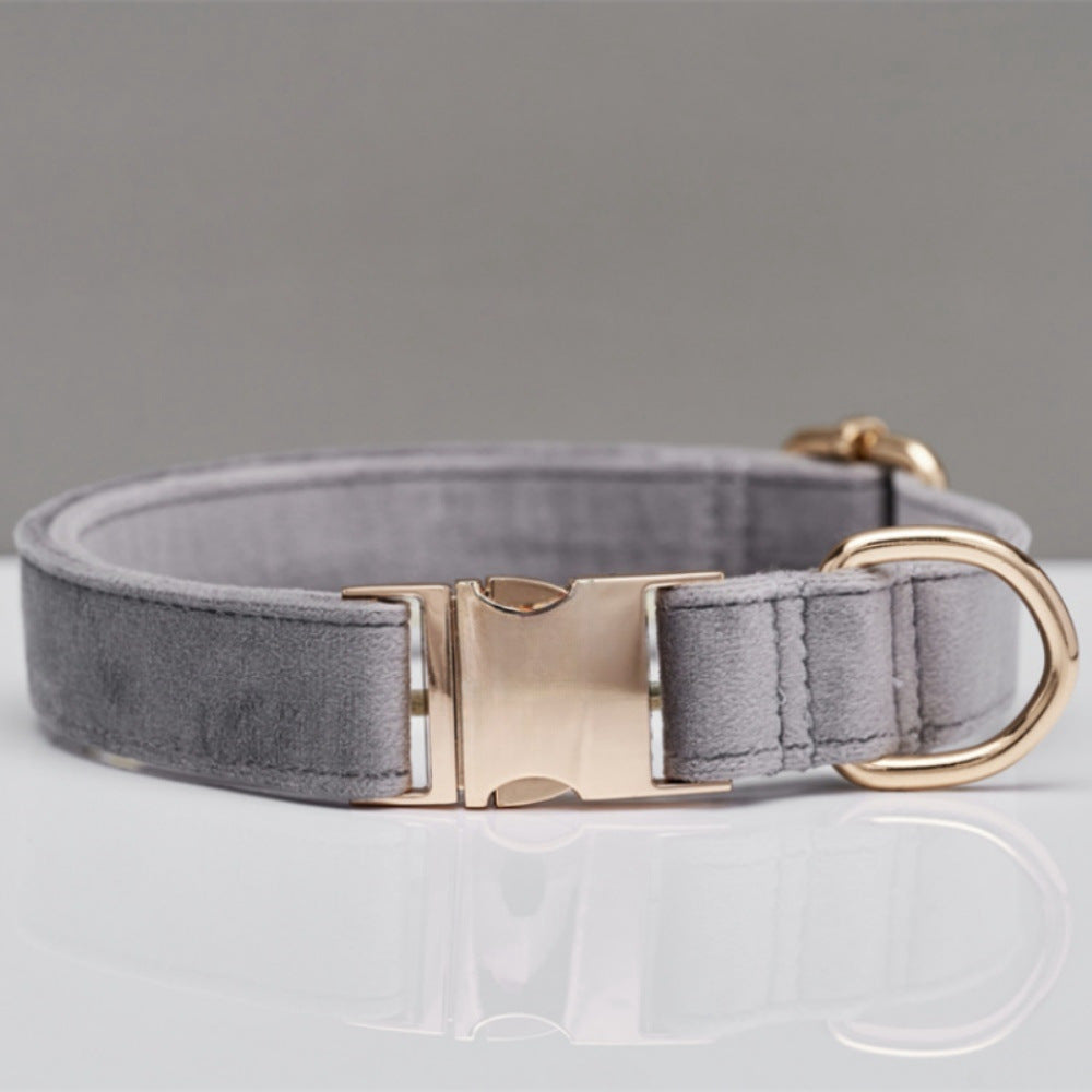 Personalized Dog Collar & Leash Set – Velvet with Bow Tie for Dogs — Dog Collars & Leashes | GetPawsy