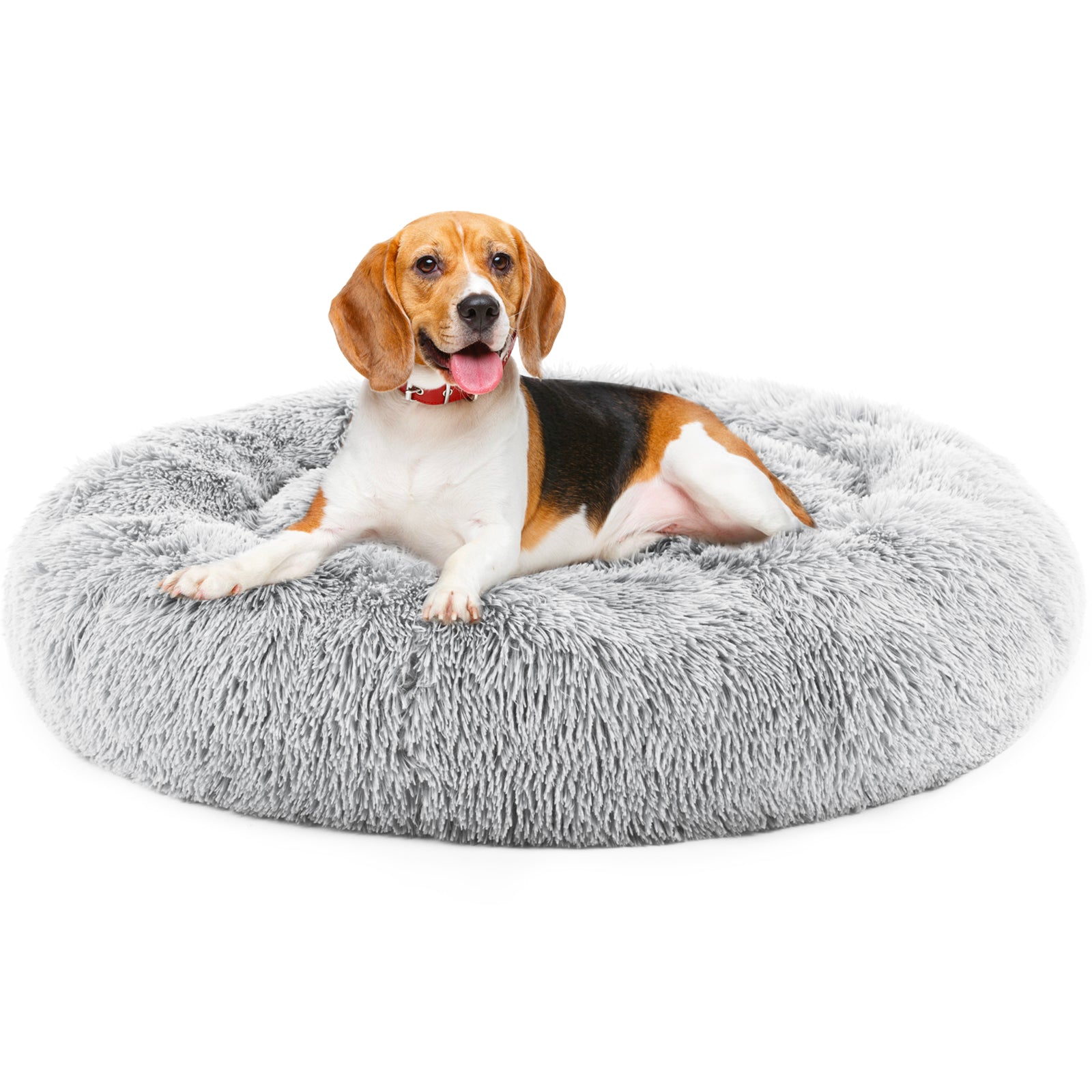 Cat Bed – Fluffy Plush Round Faux Fur Anti-Slip Bed for Cats — Cat Beds | GetPawsy