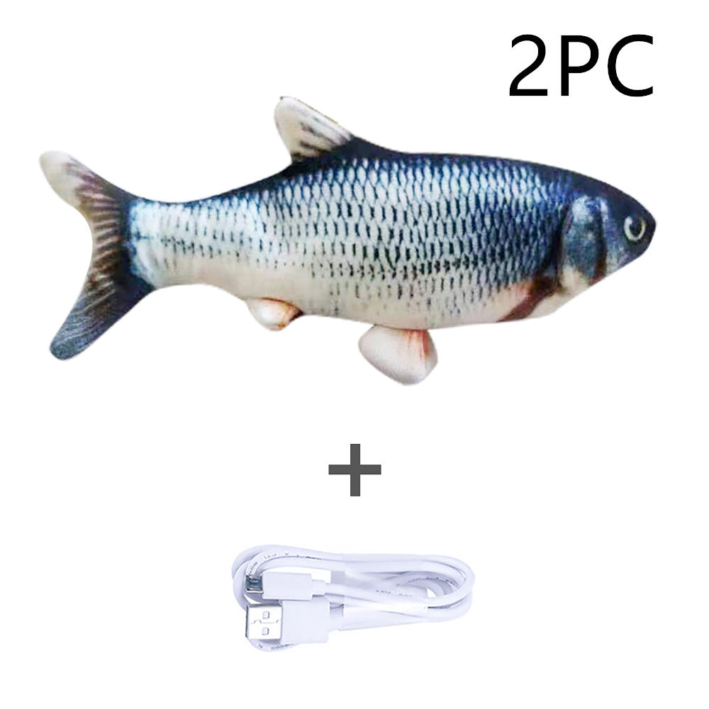 Without Cat Nip Version - Electric Jumping Fish Simulation Electric Fish Toy — Pet Supplies > Pet Toys > Pet Training and Edu