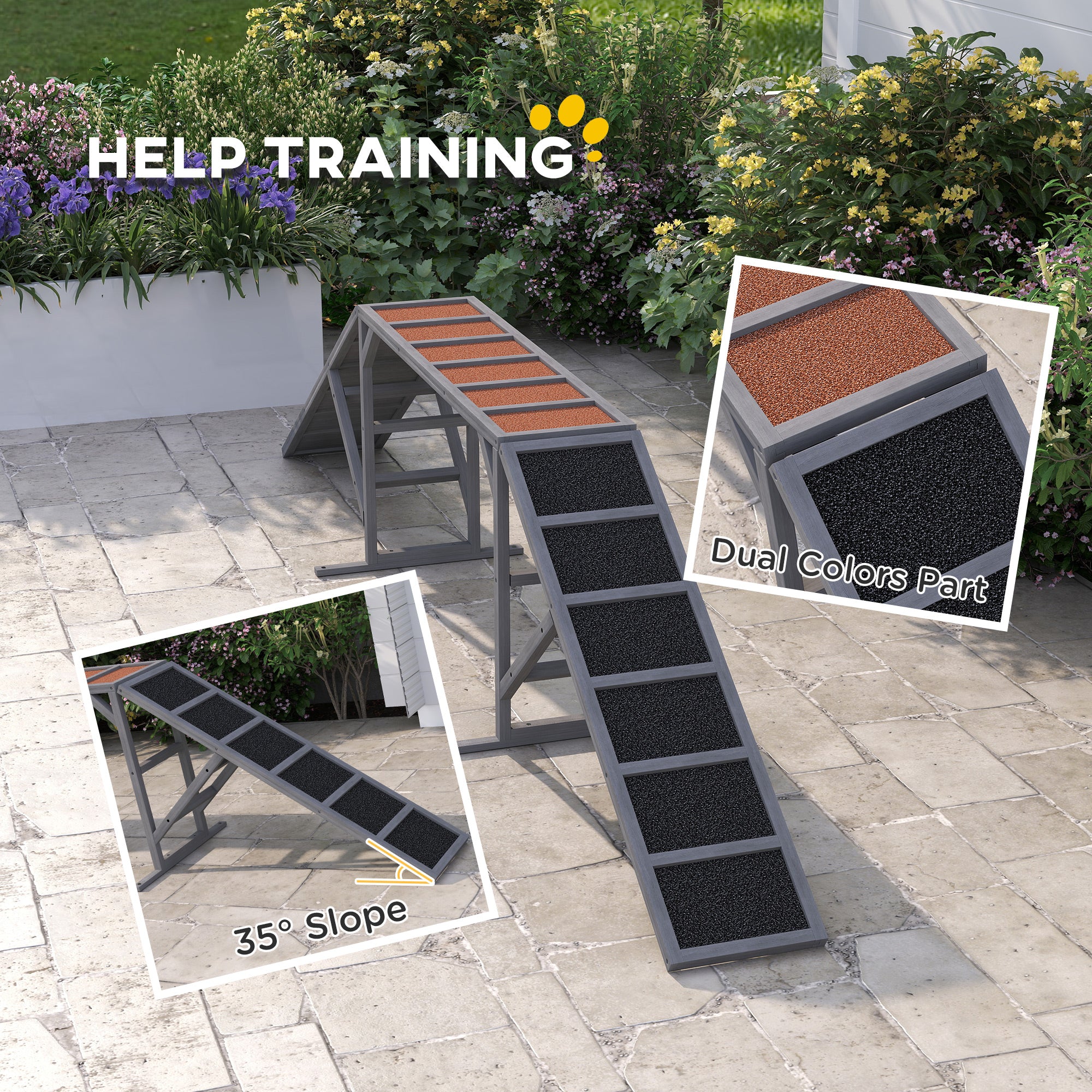 Durable Dog Training Agility Ramp – Non-Slip Surface & Safety Bar — Dog Training | GetPawsy