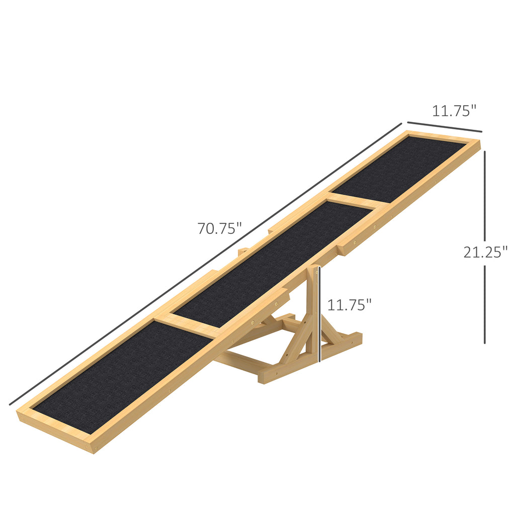  Wooden Dog Agility Seesaw for Training and Exercise, Yellow — Dog Grooming | GetPawsy