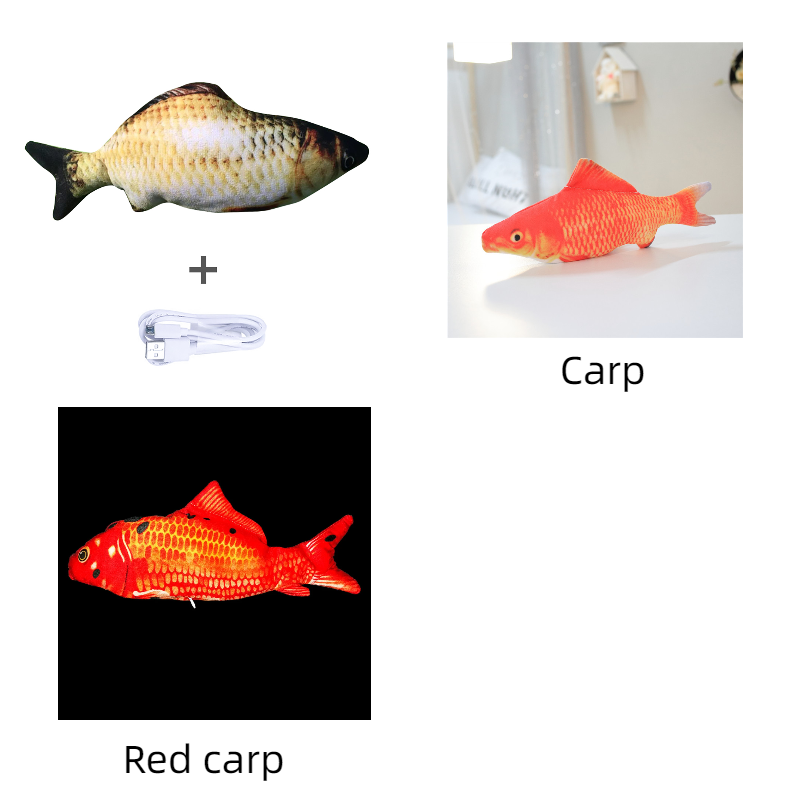 Without Cat Nip Version - Electric Jumping Fish Simulation Electric Fish Toy — Pet Supplies > Pet Toys > Pet Training and Edu
