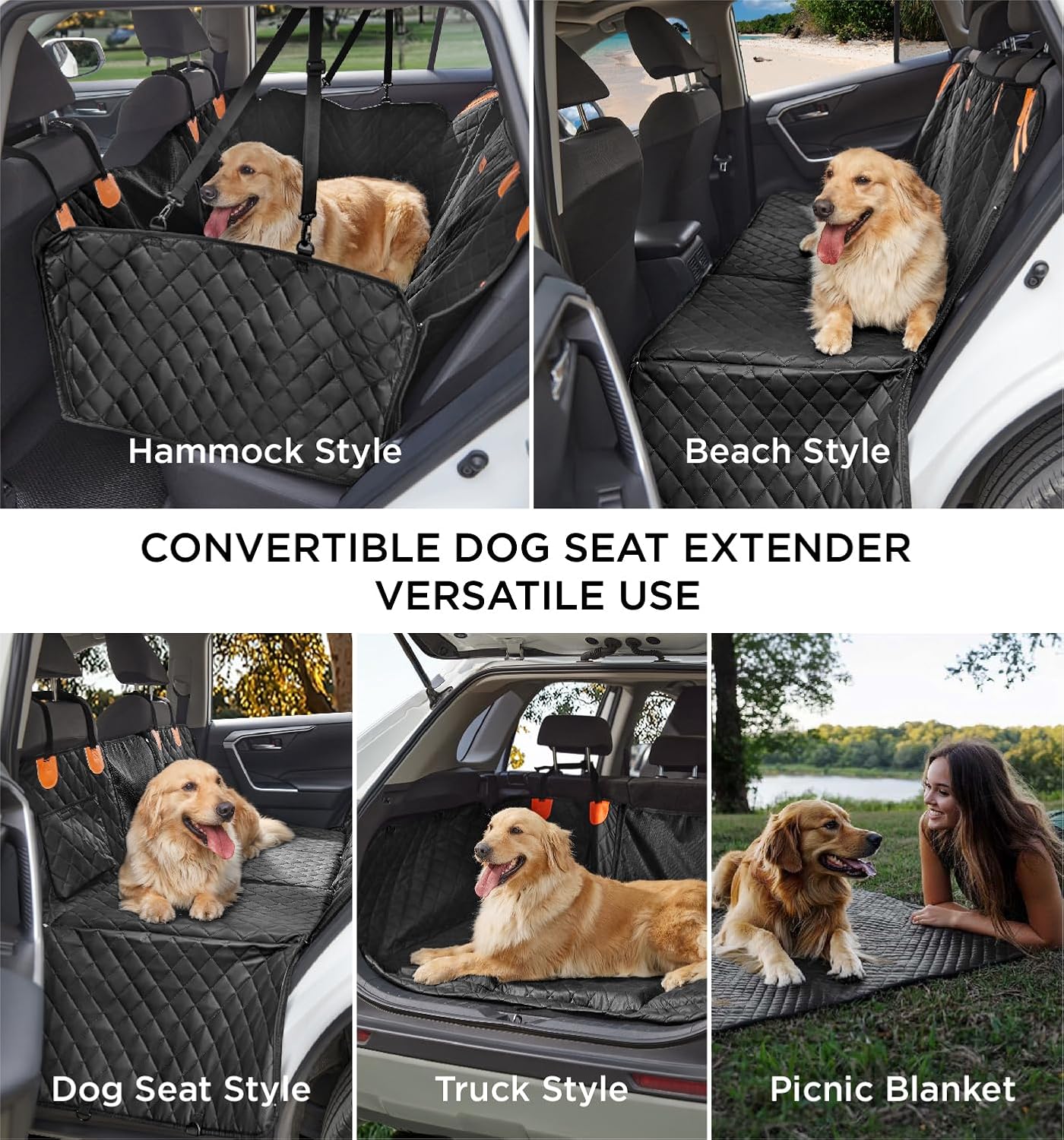 Waterproof Dog Car Seat Cover – Non-Slip Hammock for Back Seat — Dog Travel | GetPawsy