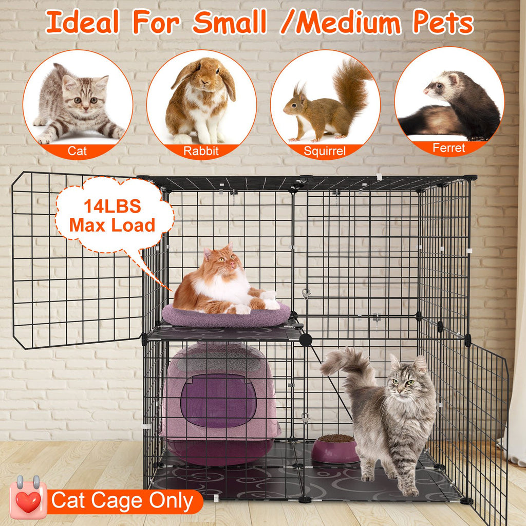 Cat Playpen Enclosure – 2-Tier Indoor Home with Ladder — Cat Toys | GetPawsy