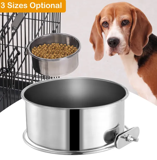 Stainless Steel Dog Bowl – Hanging Food & Water Bowl for Dogs — Dog Bowls & Feeders | GetPawsy