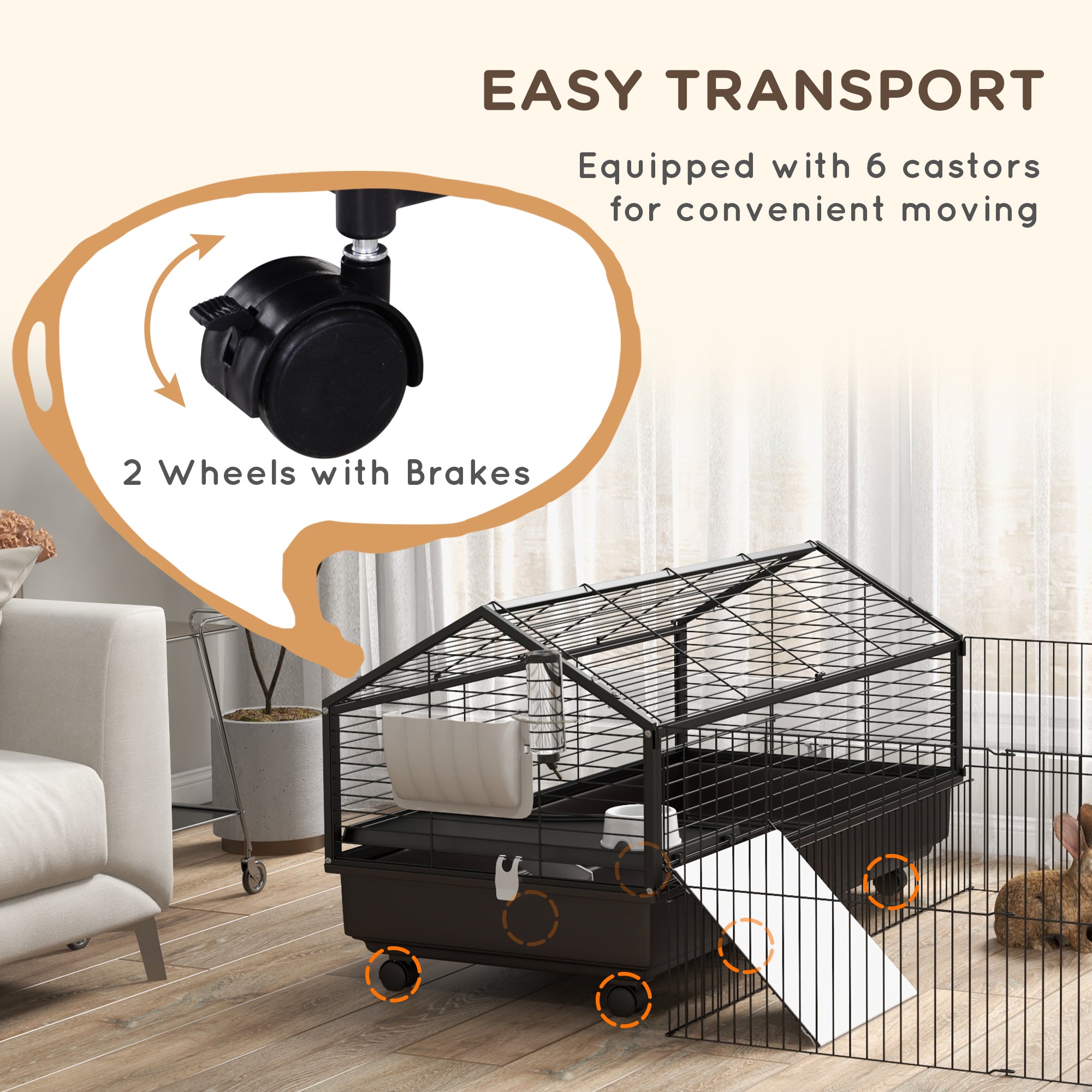 Hamster Habitat Playpen – Portable Enclosure with Wheels & Water Bottle for Hamsters — Hamster Cages | GetPawsy
