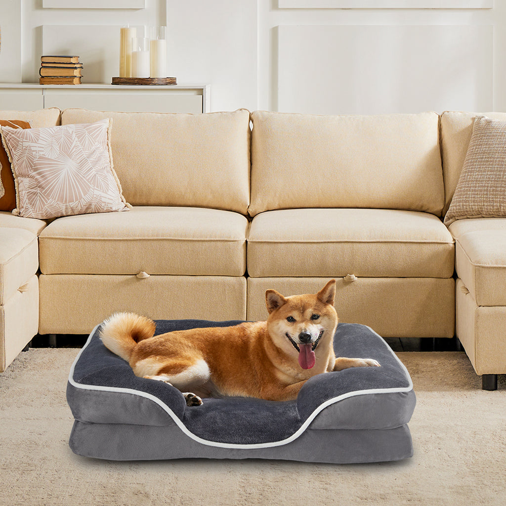 Memory Foam Pet Bed For Small Dogs & Cats With Washable Removable Cover Non-Slip Base Waterproof Liner — Dog Beds | GetPawsy