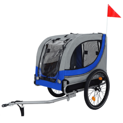 Large Folding Bike Trailer For Dogs  120LB Capacity All-Terrain Pet Carrier, Durable Steel Frame For Cycling, Jogging, Campin