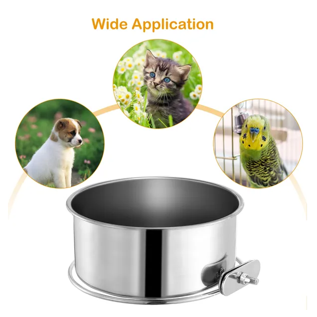 Stainless Steel Dog Bowl – Hanging Food & Water Bowl for Dogs — Dog Bowls & Feeders | GetPawsy