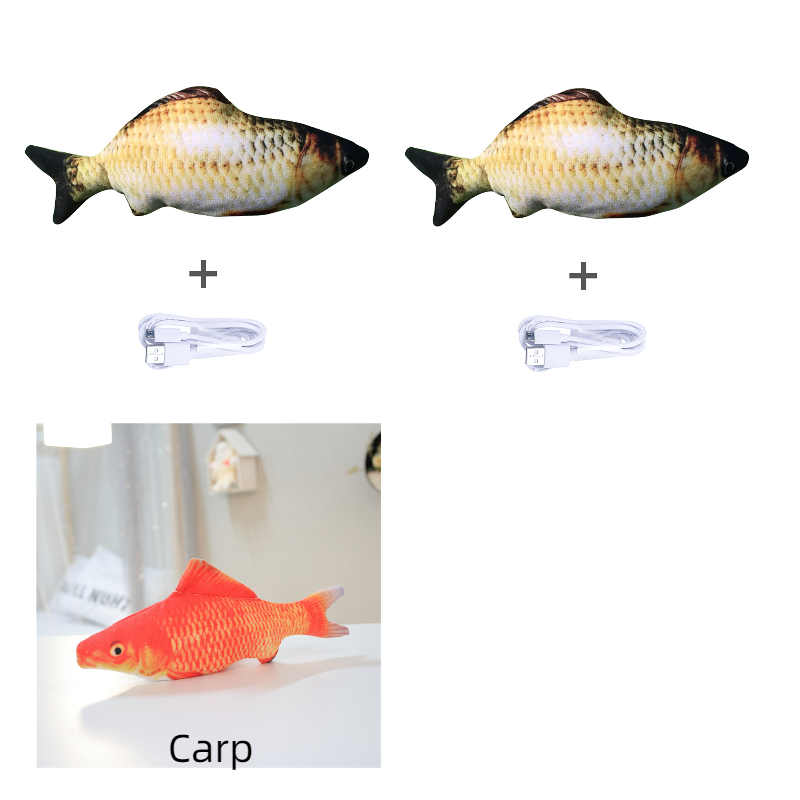 Without Cat Nip Version - Electric Jumping Fish Simulation Electric Fish Toy — Pet Supplies > Pet Toys > Pet Training and Edu