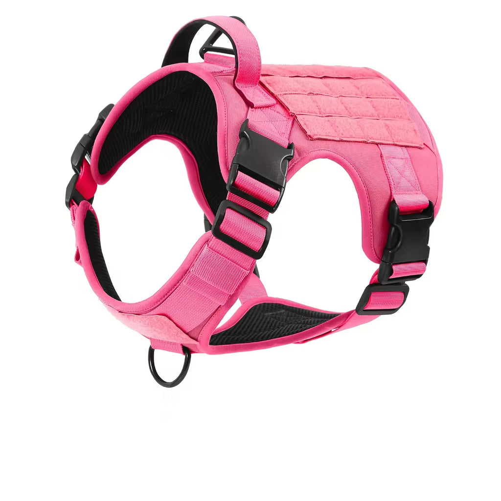 Tactical Dog Harness – Adjustable Reflective Service Vest with Metal Buckle — Dog Collars & Leashes | GetPawsy