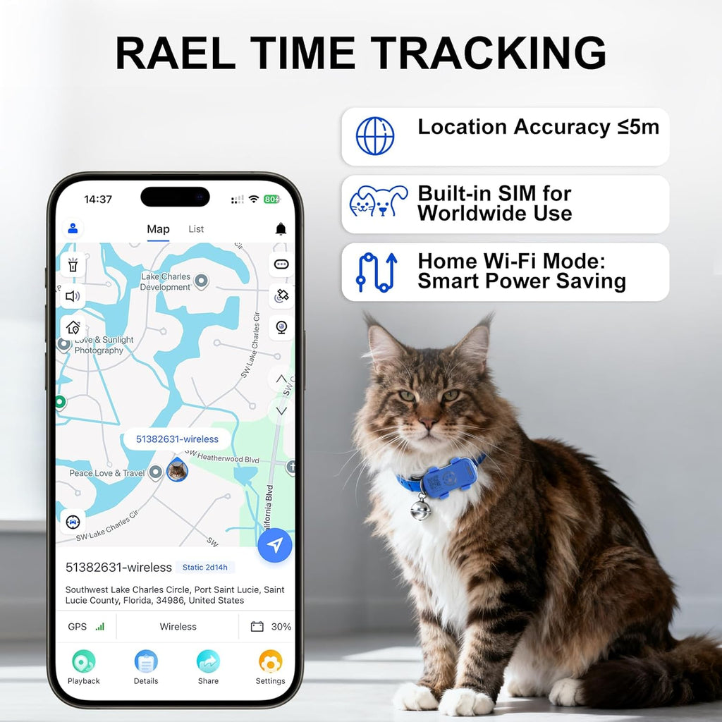 GPS Dog Tracker – Real-Time Anti-Lost Pet Locator with Geofence & Alarm — Dog Collars & Leashes | GetPawsy