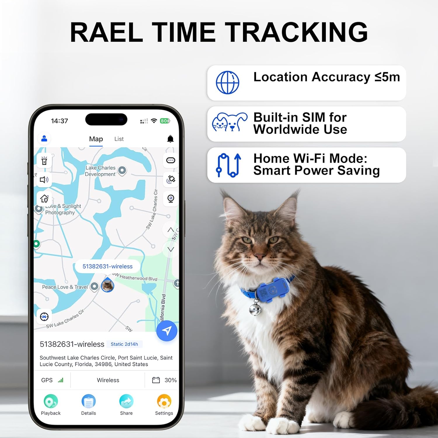 GPS Dog Tracker – Real-Time Anti-Lost Pet Locator with Geofence & Alarm — Dog Collars & Leashes | GetPawsy