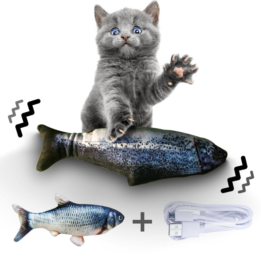 Without Cat Nip Version - Electric Jumping Fish Simulation Electric Fish Toy — Pet Supplies > Pet Toys > Pet Training and Edu