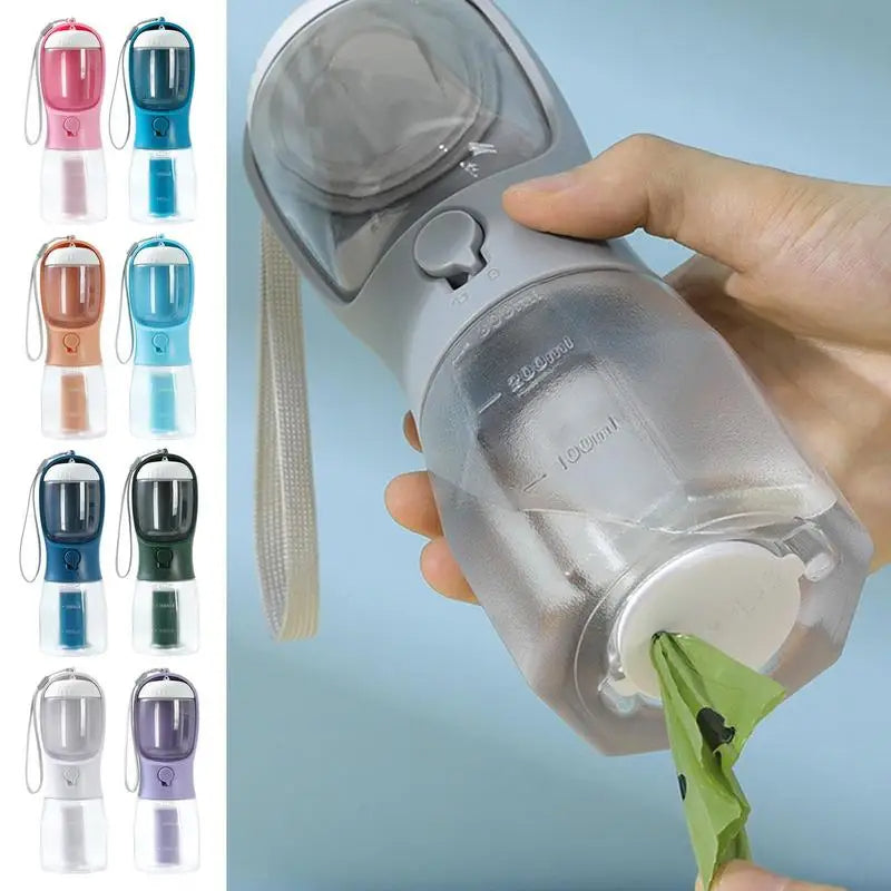 Portable Dog Water Dispenser – 3-in-1 for Drinking, Food & Waste Bags — Dog Toys | GetPawsy