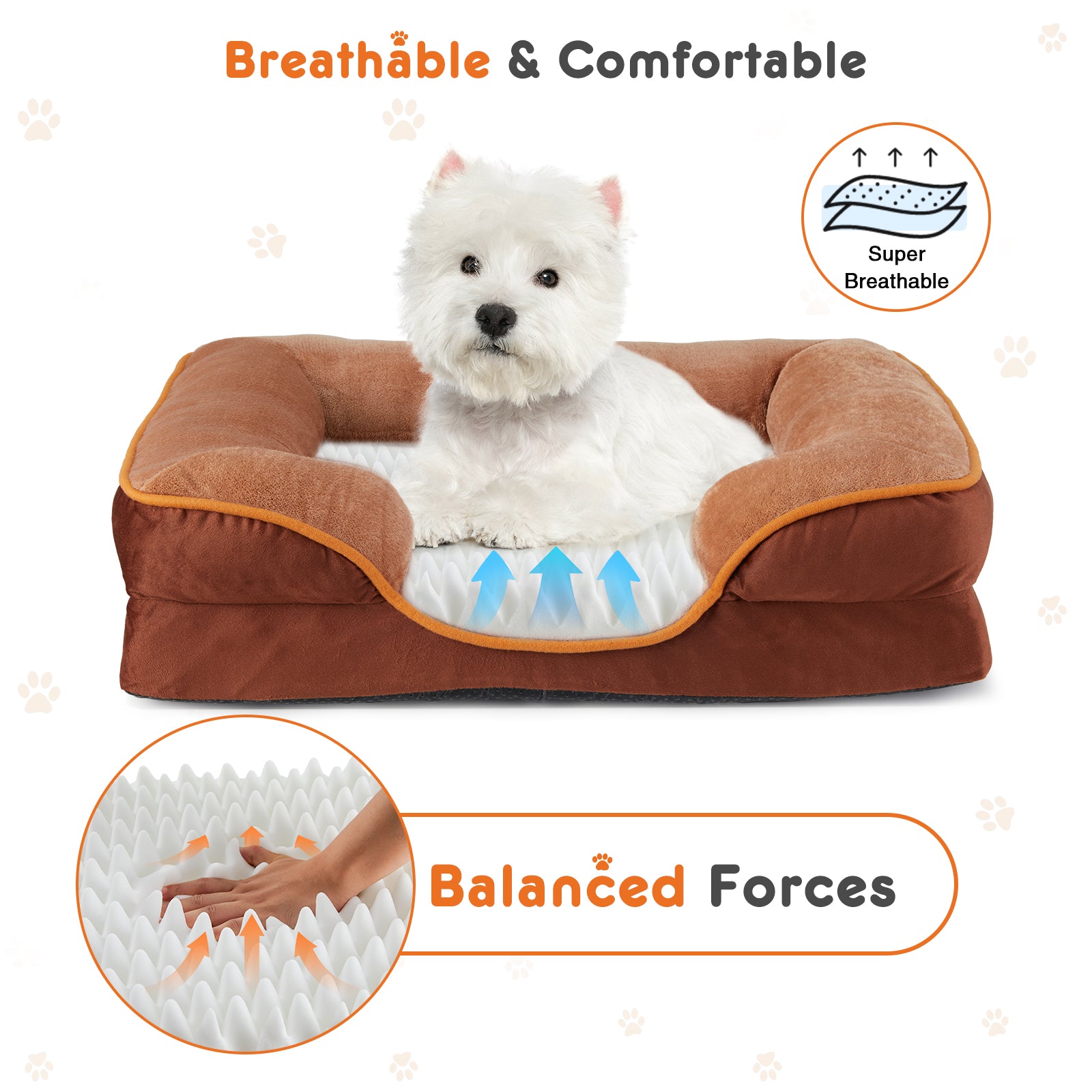 Memory Foam Pet Bed For Small Dogs & Cats With Washable Removable Cover Non-Slip Base Waterproof Liner — Dog Beds | GetPawsy