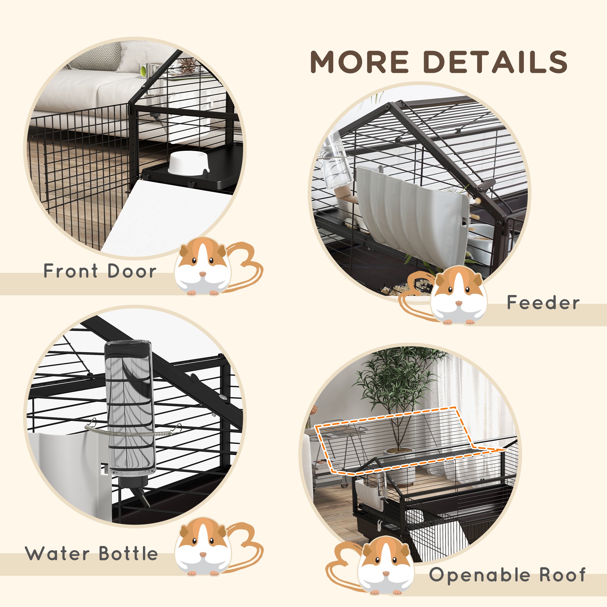Hamster Habitat Playpen – Portable Enclosure with Wheels & Water Bottle for Hamsters — Hamster Cages | GetPawsy