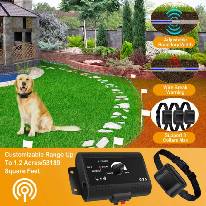 Electric Dog Fence System With Collar And Wire — Dog Toys | GetPawsy