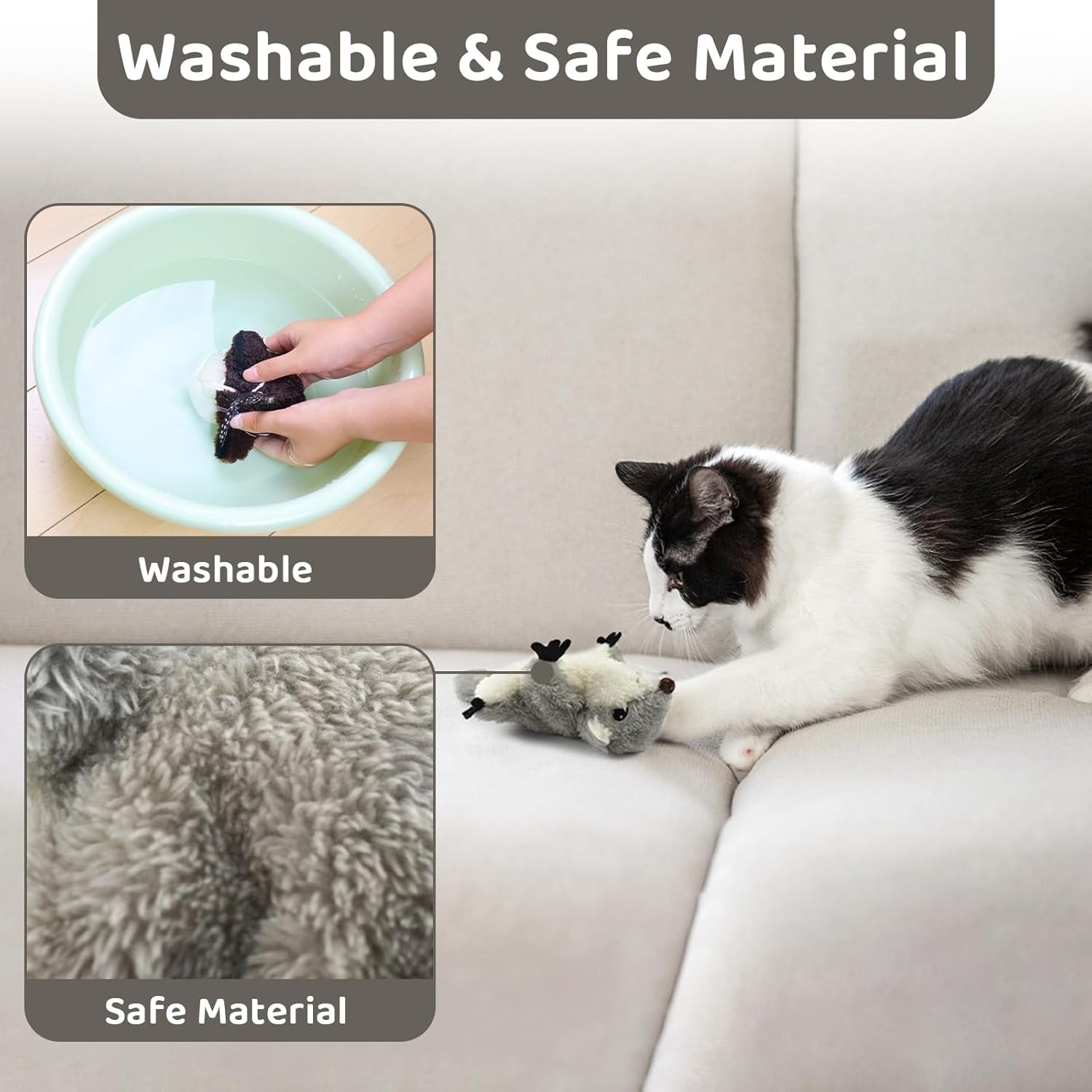 Interactive Catnip Toy – Rechargeable Flapping Squirrel for Kittens — Cat Toys | GetPawsy