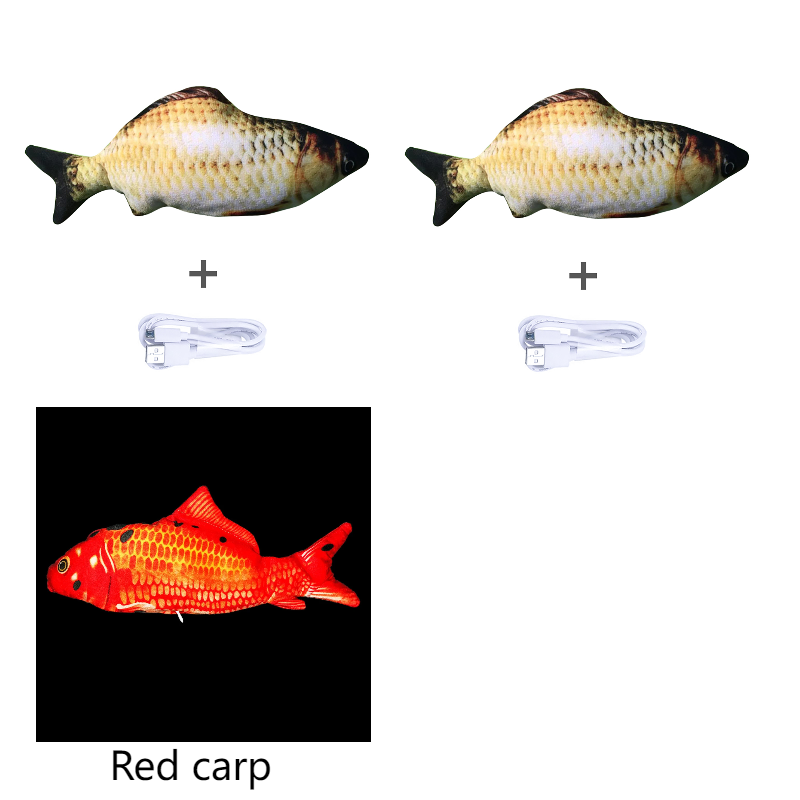 Without Cat Nip Version - Electric Jumping Fish Simulation Electric Fish Toy — Pet Supplies > Pet Toys > Pet Training and Edu